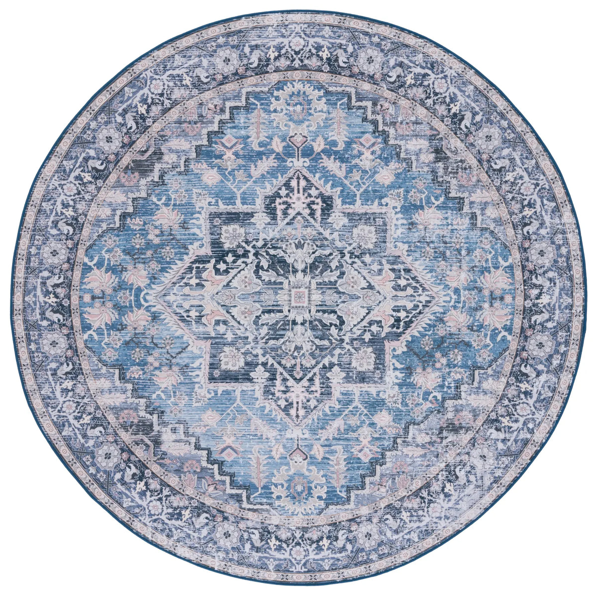 Safavieh Tucson 6'-0" x 6'-0" Rug in Blue / Charcoal