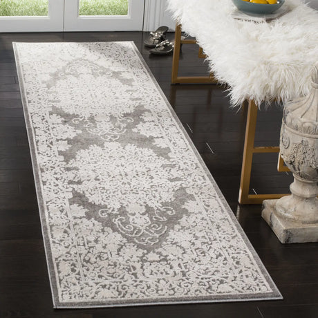Safavieh Reflection 2'-3" x 10'-0" Rug in Dark Grey / Cream