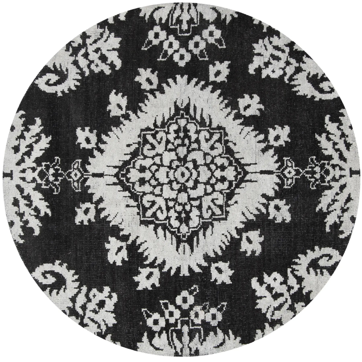 Safavieh Stone Wash 6'-0" x 6'-0" Rug in Charcoal