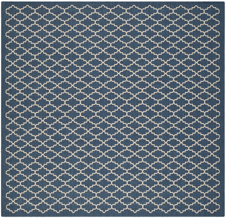 Safavieh Courtyard 6'-7" x 6'-7" Rug in Navy / Beige