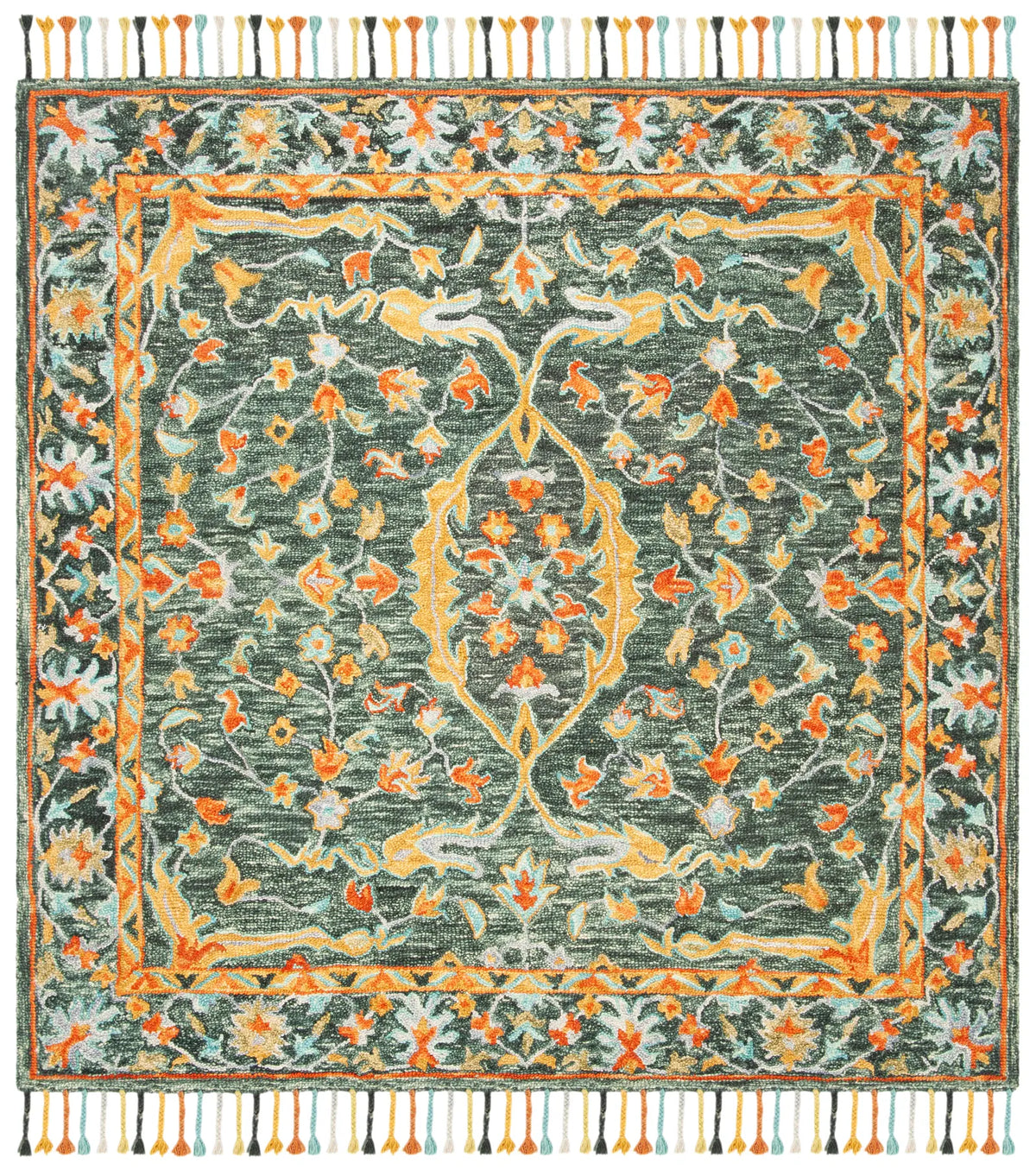 Safavieh Aspen 7'-0" x 7'-0" Rug in Olive / Rust