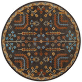 Safavieh Heritage 6'-0" x 6'-0" Rug in Charcoal / Multi