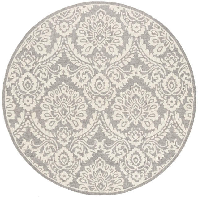 Safavieh Blossom 6'-0" x 6'-0" Rug in Dark Grey / Ivory
