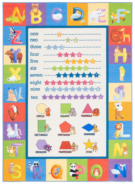 Safavieh Kids Playhouse 200 5'-5" x 7'-7" Rug in Beige / Blue