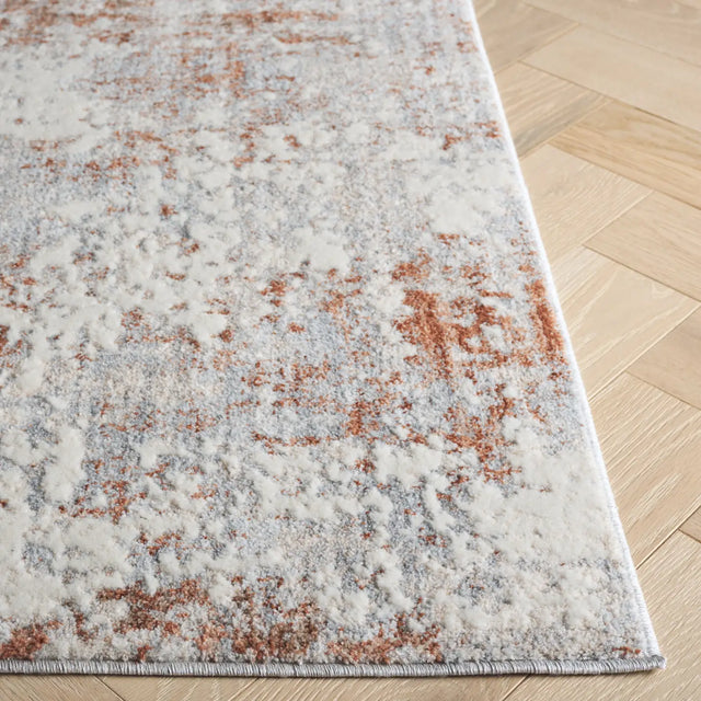 Safavieh Scarlett 400 4'-0" x 6'-0" Rug in Light Grey / Ivory Rust