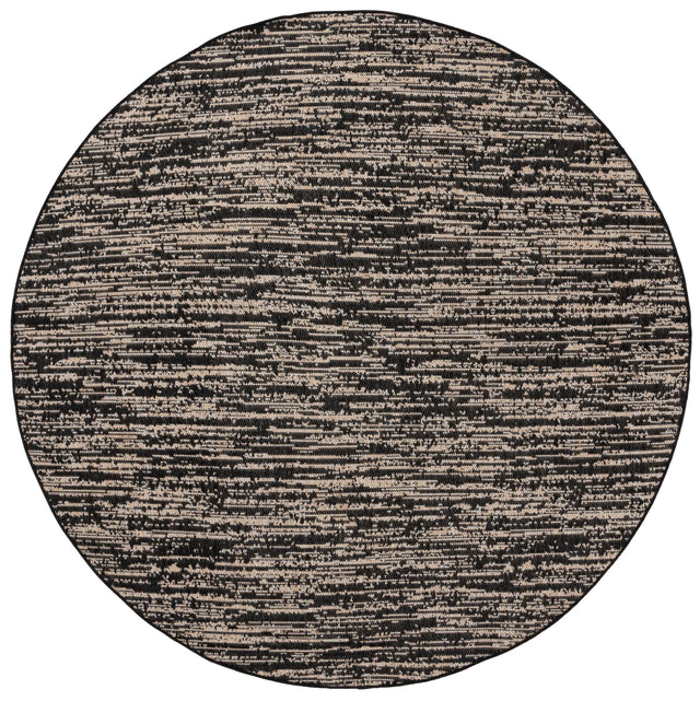 Safavieh Beach House 6'-7" x 6'-7" Rug in Black / Beige