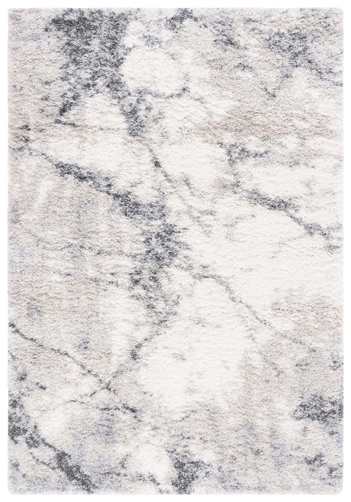 Safavieh Fontana Shag  800 4'-0" x 6'-0" Rug in Ivory / Grey