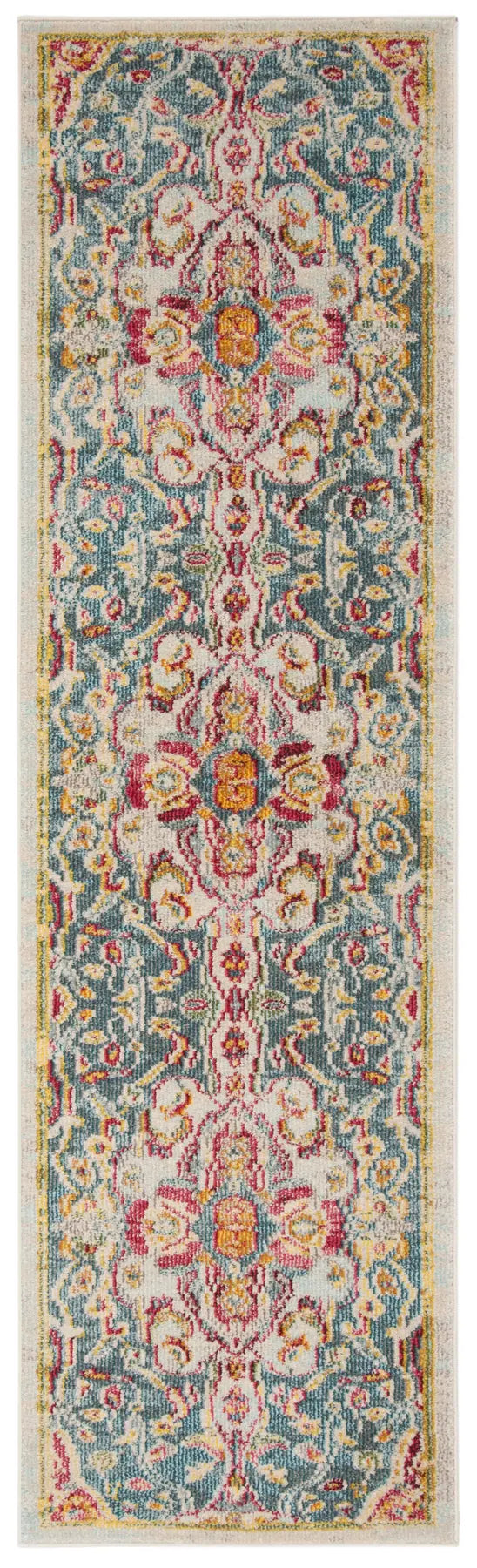 Safavieh Phoenix 100 2'-3" x 8'-0" Rug in Blue / Yellow
