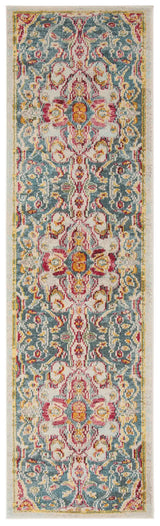 Safavieh Phoenix 100 2'-3" x 8'-0" Rug in Blue / Yellow