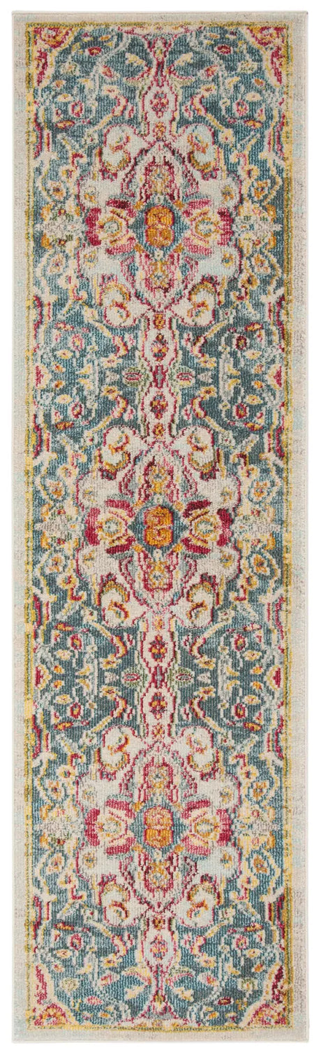Safavieh Phoenix 100 2'-3" x 8'-0" Rug in Blue / Yellow