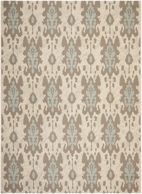 Safavieh Courtyard 6'-7" x 9'-6" Rug in Beige Dk Beige / Aqua Weft