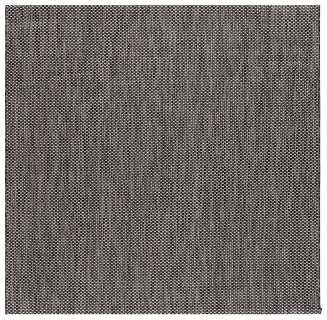 Safavieh Courtyard 6'-7" x 6'-7" Rug in Black / Beige