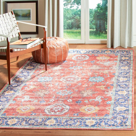 Safavieh Saffron 4'-0" x 6'-0" Rug in Rust / Navy