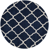 Safavieh Hudson Shag 5'-3" x 5'-3" Rug in Navy / Ivory
