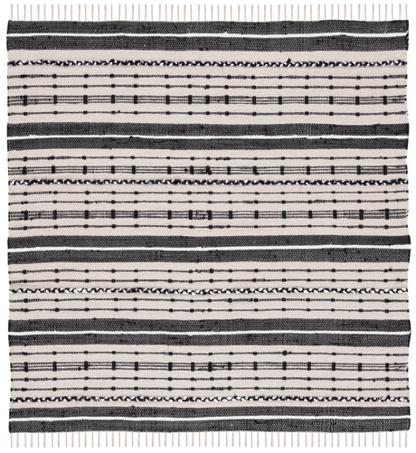 Safavieh Striped Kilim 6'-0" x 6'-0" Rug in Beige / Black
