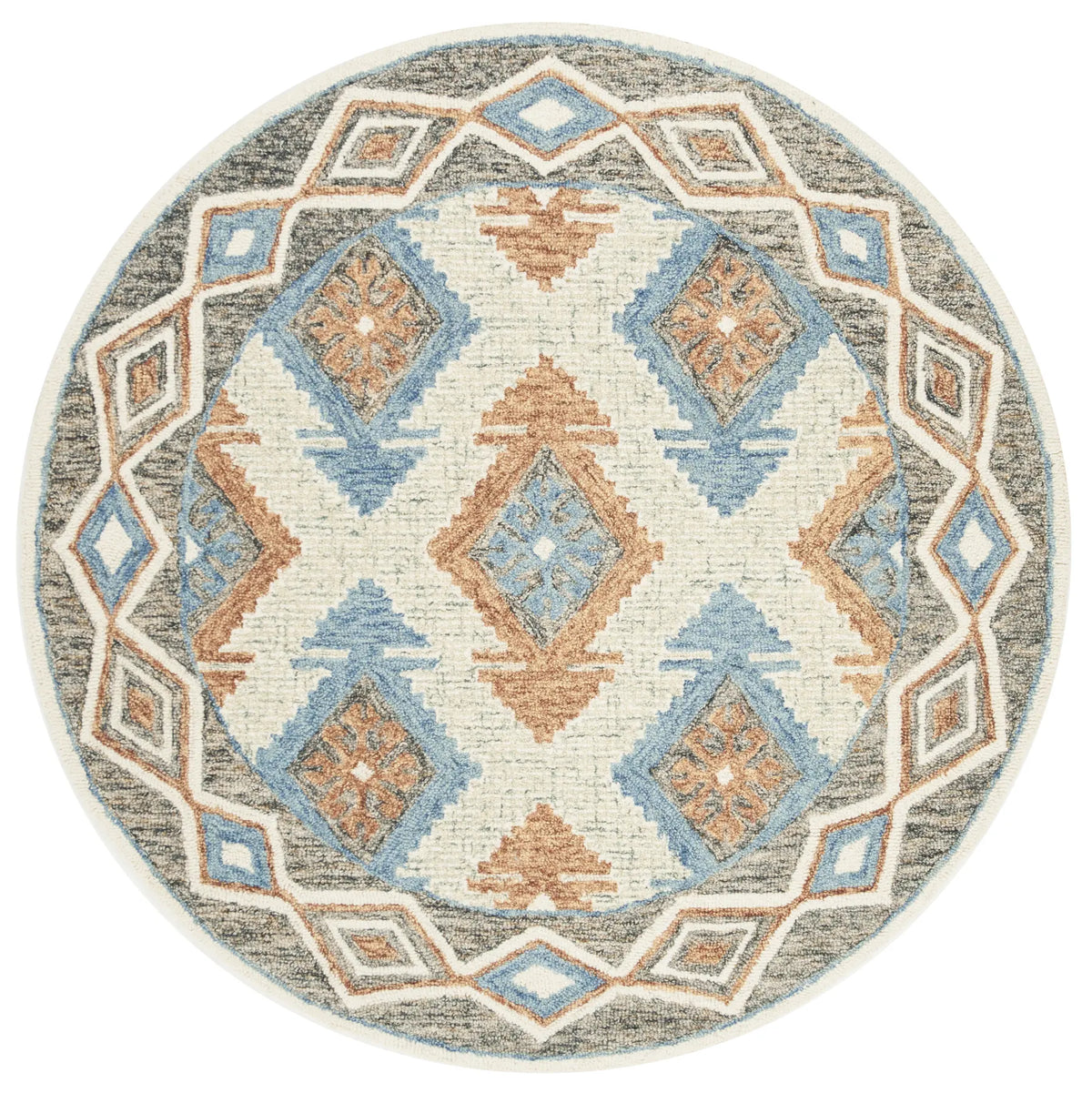 Safavieh Micro-Loop 5'-0" x 5'-0" Rug in Blue / Beige