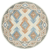 Safavieh Micro-Loop 5'-0" x 5'-0" Rug in Blue / Beige
