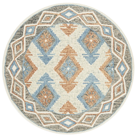 Safavieh Micro-Loop 5'-0" x 5'-0" Rug in Blue / Beige