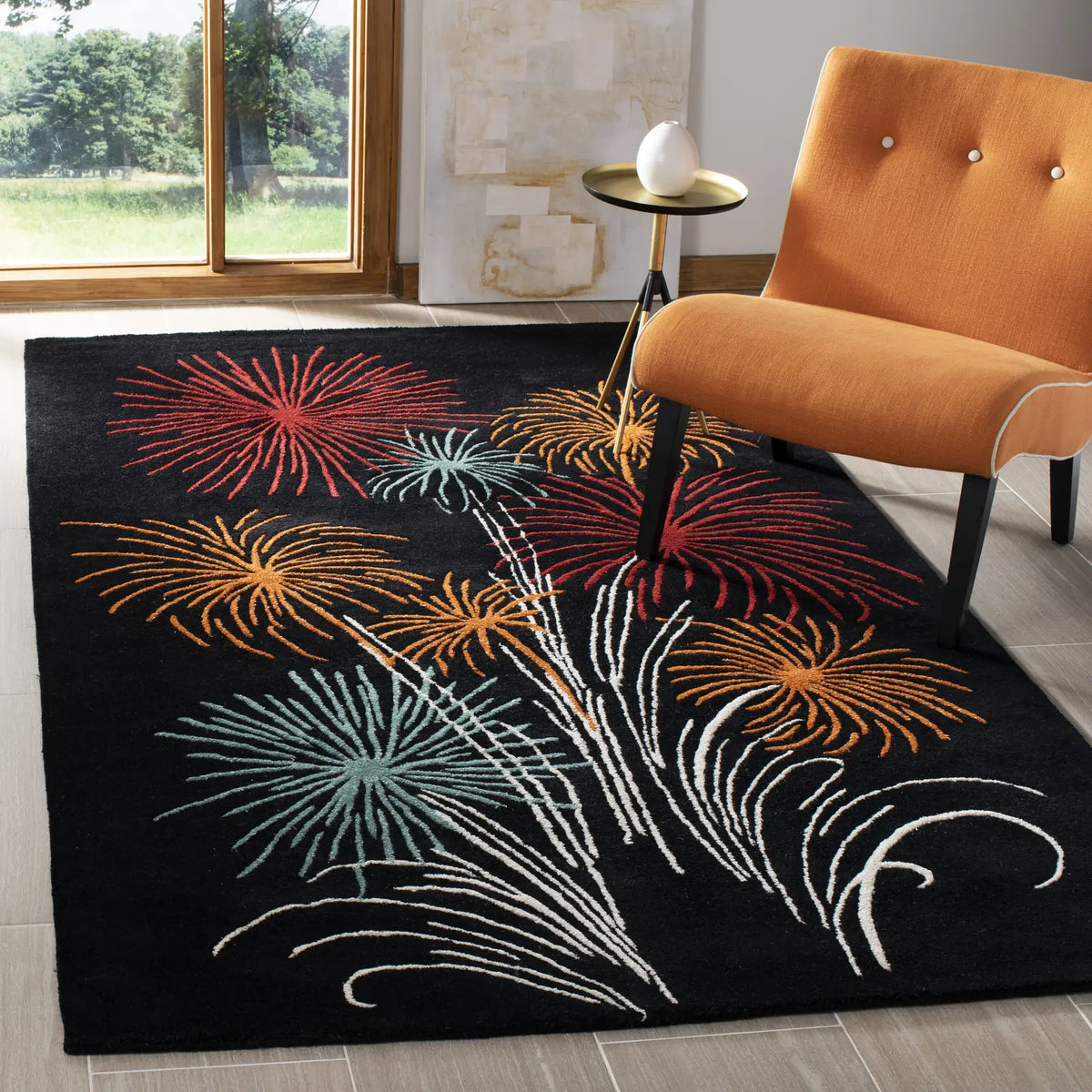 Safavieh Soho 3'-6" x 5'-6" Rug in Black / Multi