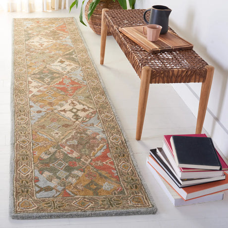 Safavieh Heritage 2'-3" x 10'-0" Rug in Light Blue / Light Brown