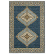 Oriental Weavers Sphinx Andorra 2430A Blue/ Gold Rug - main flat