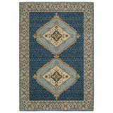 Oriental Weavers Sphinx Andorra 2430A Blue/ Gold Rug - main flat