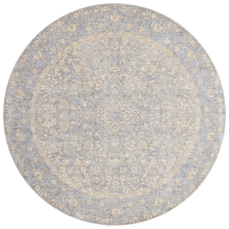 Loloi Pandora Pan-01 Stone / Gold Rugs - round flat