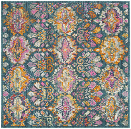 Safavieh Madison 6'-7" x 6'-7" Rug in Blue / Orange