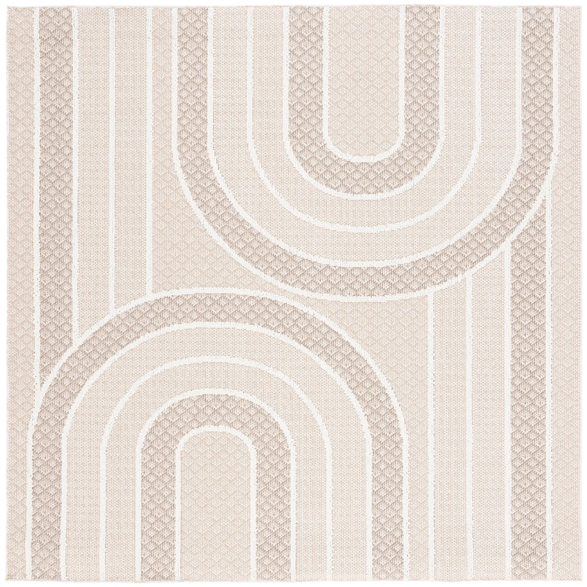 Safavieh Global 6'-7" x 6'-7" Rug in Beige / Ivory