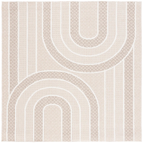 Safavieh Global 6'-7" x 6'-7" Rug in Beige / Ivory