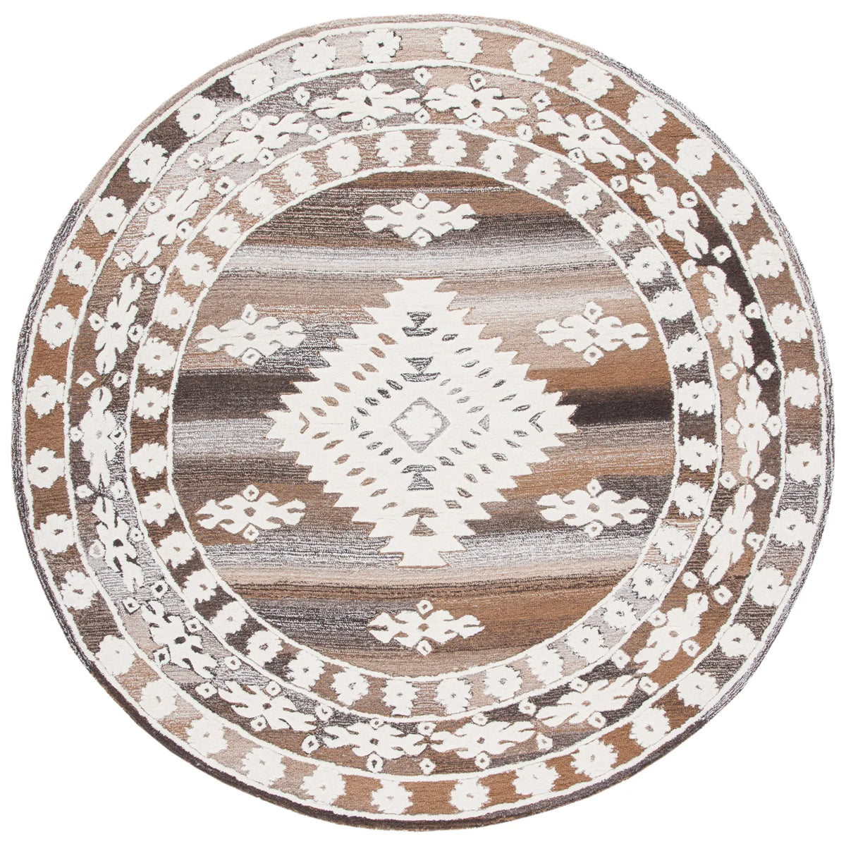 Safavieh Aspen 5'-0" x 5'-0" Rug in Ivory / Light Brown