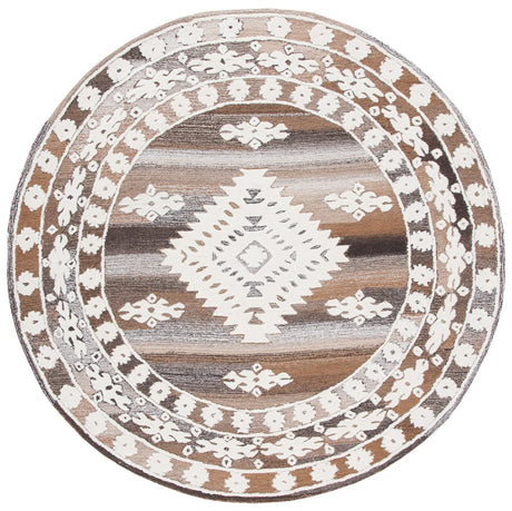 Safavieh Aspen 5'-0" x 5'-0" Rug in Ivory / Light Brown