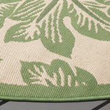 Safavieh Courtyard 6'-7" x 6'-7" Rug in Natural / Olive