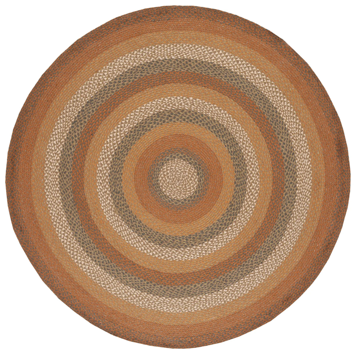 Safavieh Braided 5'-0" x 5'-0" Rug in Ivory / Green