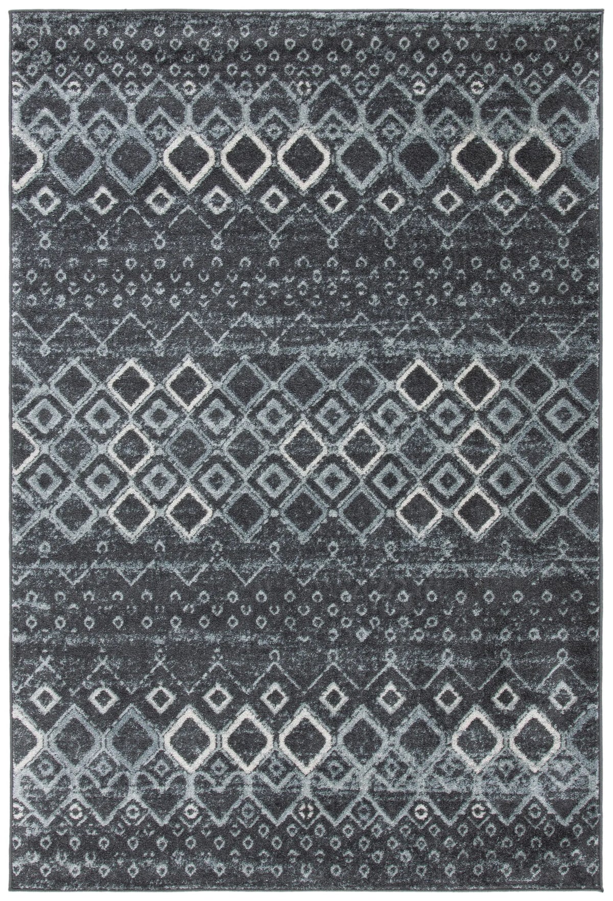 Safavieh Amsterdam 4'-0" x 6'-0" Rug in Dark Grey / Light Grey