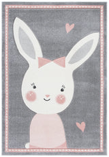 Safavieh Carousel Kids 100 4'-0" x 6'-0" Rug in Grey / Ivory