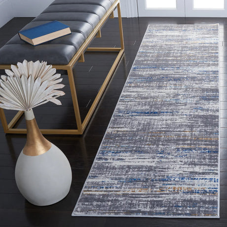 Safavieh Shivan 100 2'-2" x 8'-0" Rug in Light Grey / Blue