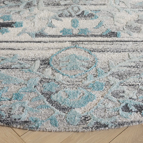 Safavieh Marquee 6'-0" x 6'-0" Rug in Grey / Teal