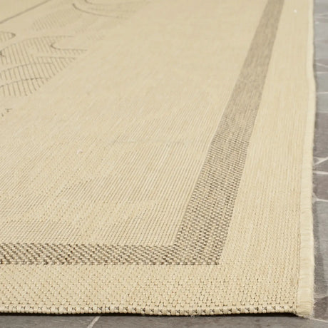 Safavieh Courtyard 8'-0" x 11'-0" Rug in Natural / Brown