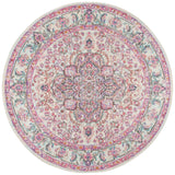 Safavieh Madison 200 6'-7" x 6'-7" Rug in Beige / Fuchsia