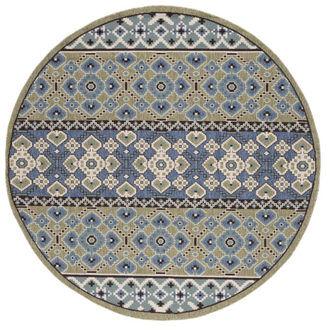 Safavieh Veranda 6'-7" x 6'-7" Rug in Green / Blue