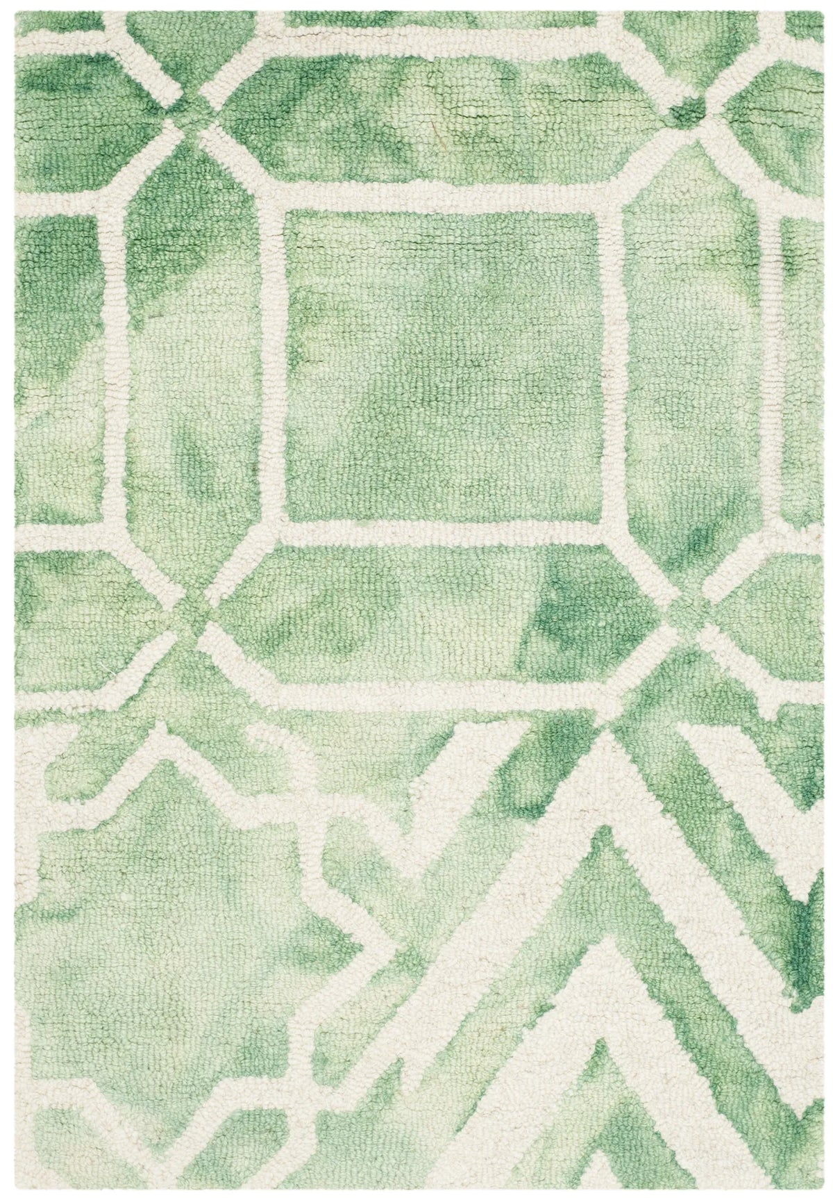 Safavieh Dip Dye 2'-0" x 3'-0" Rug in Green / Ivory