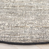 Safavieh Rag Rug 6'-0" x 6'-0" Rug in Ivory / Black