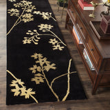 Safavieh Soho 2'-6" x 12'-0" Rug in Black / Lime