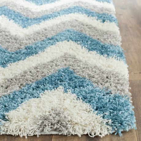 Safavieh Sgk-Shag Kids 4'-0" x 6'-0" Rug in Ivory / Blue
