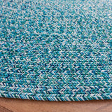 Safavieh Braided 5'-0" x 5'-0" Rug in Teal / Green