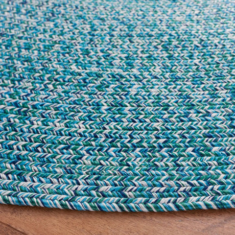 Safavieh Braided 5'-0" x 5'-0" Rug in Teal / Green