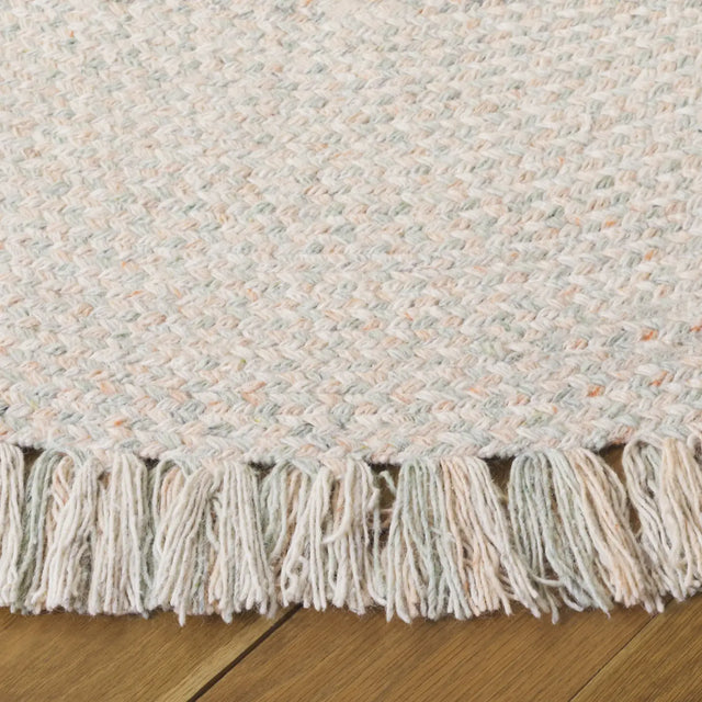 Safavieh Braided 5'-0" x 5'-0" Rug in Sage / Peach