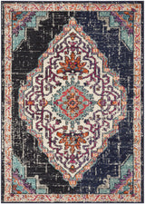 Safavieh Monaco 4'-0" x 5'-7" Rug in Black / Blue