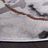 Safavieh Craft 6'-7" x 6'-7" Rug in Grey / Orange